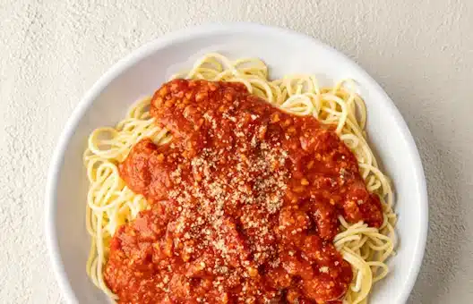 Fazoli's Spaghetti with Meat Sauce Price, Nutrition and Allergens Spaghetti with Meat Sauce